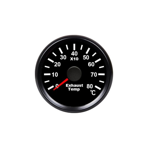 Uitlaattemperatuurmeter zwart 9-32V