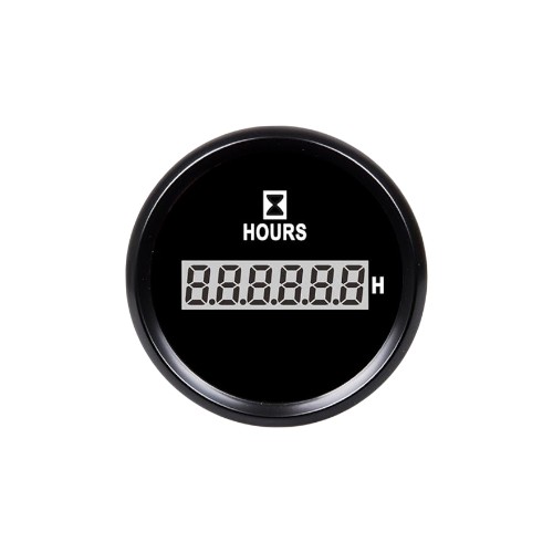 Operating hours meter digital black 9-32V