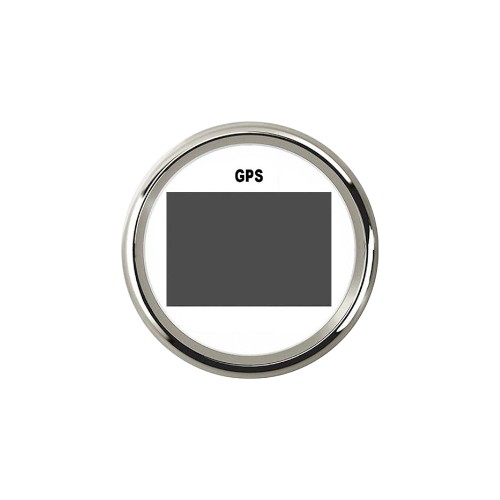 GPS speed meter digital white/stainless steel 9-32V