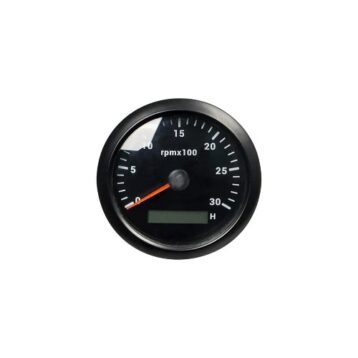 Toeren/urenteller zwart 9-32V 0-3000rpm