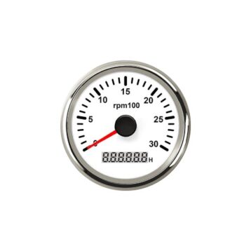 Toeren/urenteller zwart 9-32V 0-6000rpm