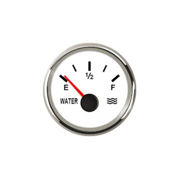 Drinking water meter 9-32V white/stainless steel 0-190Ohm