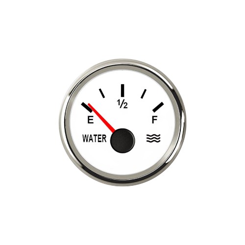 Trinkwasserzähler 9-32V weiß/Edelstahl 0-190Ohm