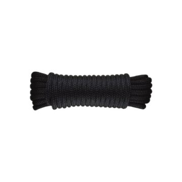 Polypropylene mooring line black 8mm 16 strings 4 meters