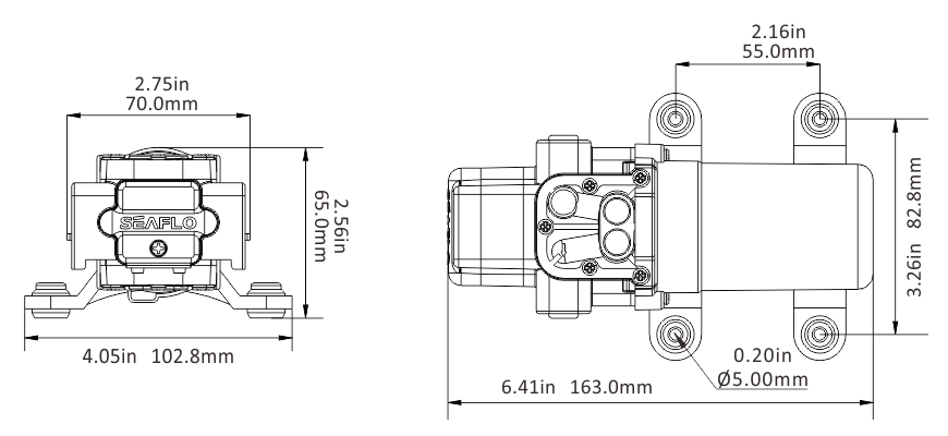 Membraanpomp 12V 5,6 L/min 2,8 bar – Compacte Waterpomp - Afbeelding 3