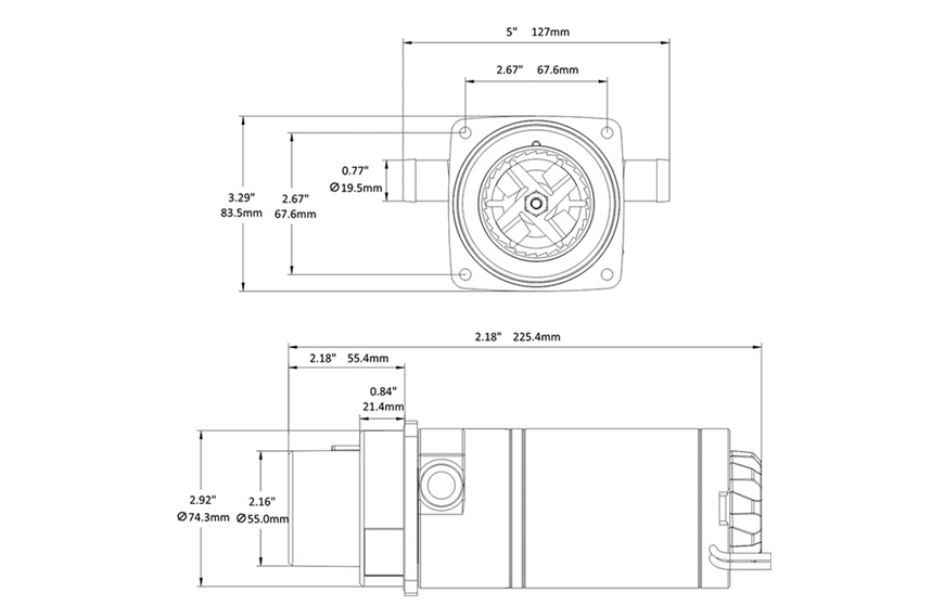 Elektrische Toiletpomp 24V 18,9 L/min – Versnijdende Afvoerpomp - Afbeelding 2