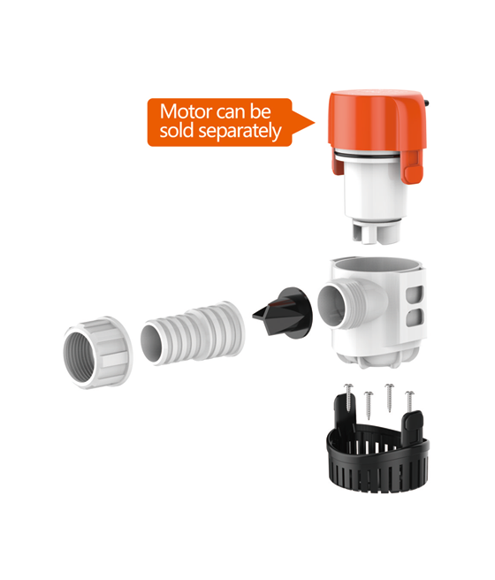 Bilgepomp 12v 4160L (1100 GPH) – middelgrote dompelpomp – slang aansluiting 25mm, 29mm - Afbeelding 4