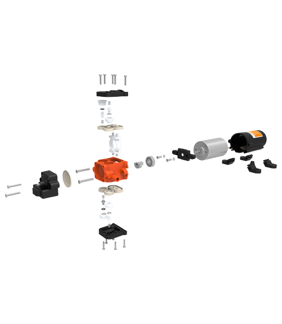 Membraanpomp 24V 3,8 L/min 2,8 bar – Compacte Waterpomp - Afbeelding 6