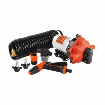 Dekwaspomp Set 12V 18,9 L/min – Complete Washdown Kit