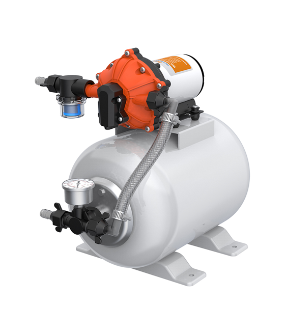 Drukwatersysteem hydrofoor met Drukvat 24V 18,9 L/min – 8L Set