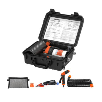 Dekwaspomp set 12V – 18,9 L/min mobiele reinigingsset met slang en spuitpistool