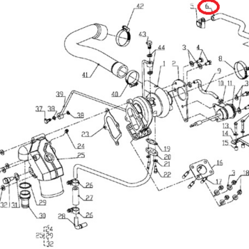 Nanni crankcase breather hose 970302573