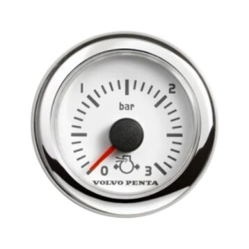 Volvo Penta turbo boost pressure gauge 0-3 bar 52 mm, white - 874924