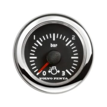 Volvo Penta turbo boost pressure gauge 0-3 bar 52 mm, black - 874910