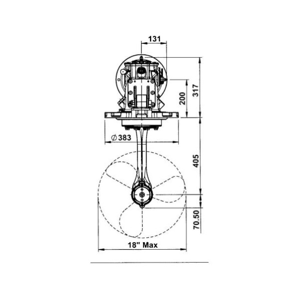 Technodrive Seaprop S-drive tekening